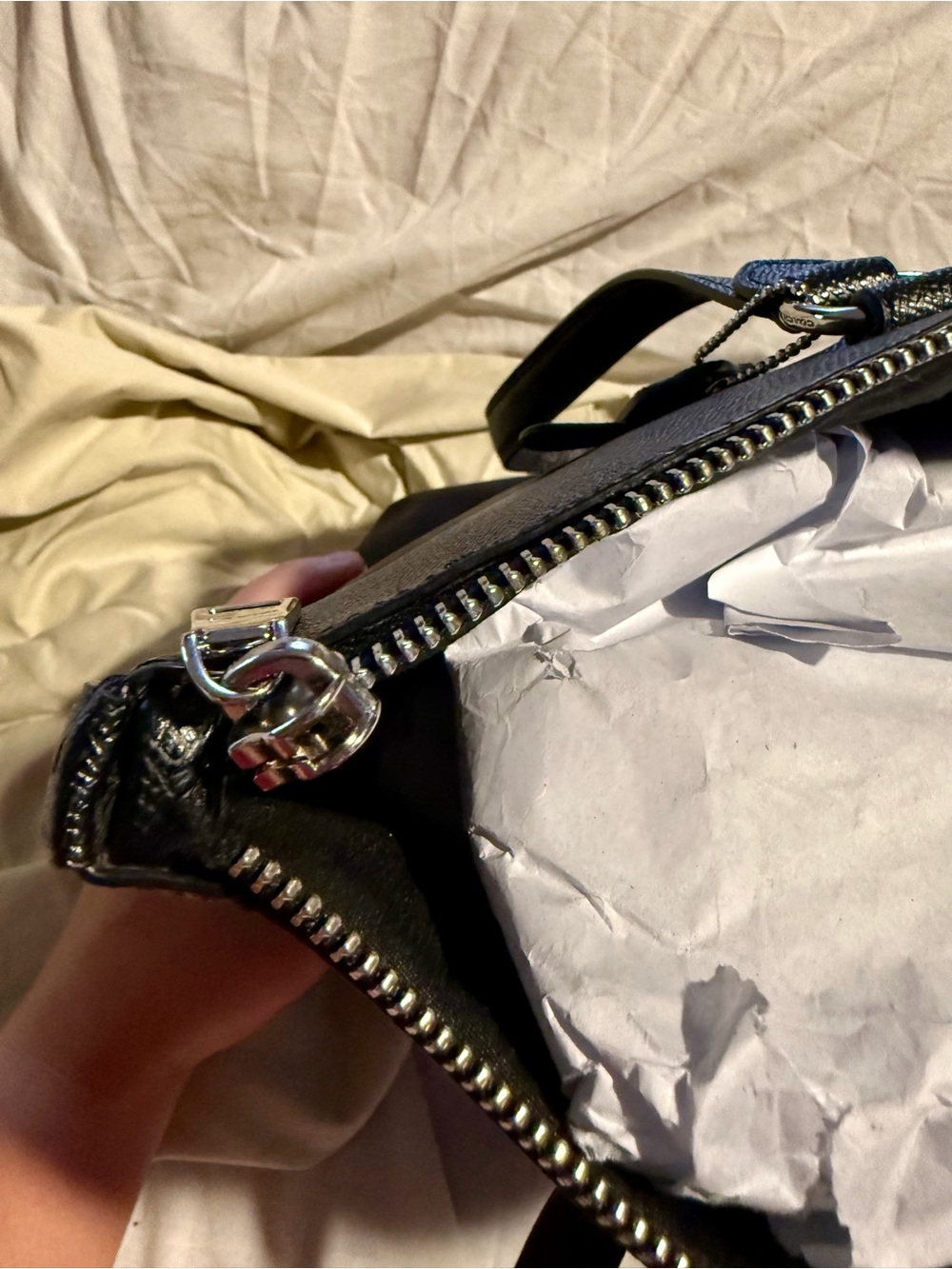 Coach Black Leather Gallery Shoulder Tote - Picture 4 of 4